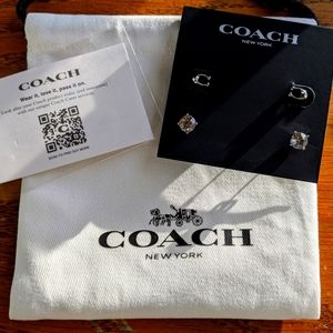 NWT Coach Earring Set of 2